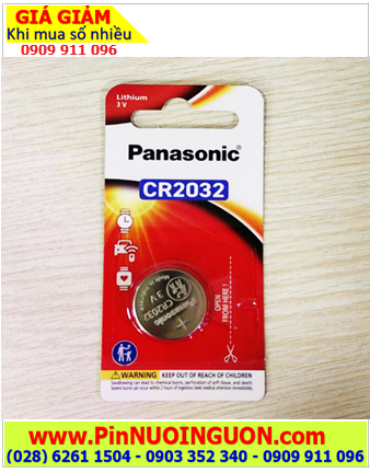 Panasonic CR-2032PT/1B; Pin 3v Lithium Panasonic CR-2032/1B chính hãng (Loại vỉ 1viên)